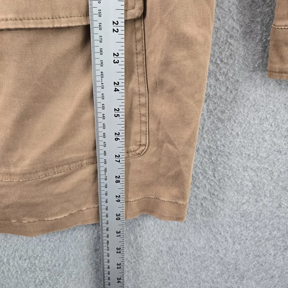 Torrid‎ Women Jacket 3 Tan Twill Utility Button Long Sleeve - Picture 5 of 9